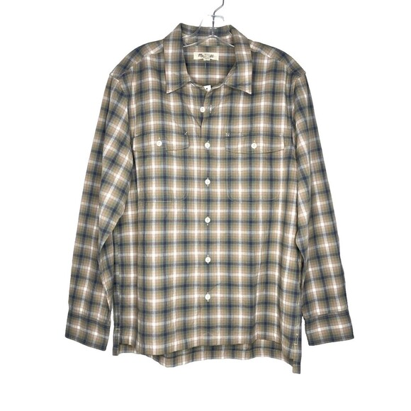 Madewell Shirt Men Size Small Plaid Button Front Collared NWT 100% Cotton - Picture 1 of 5